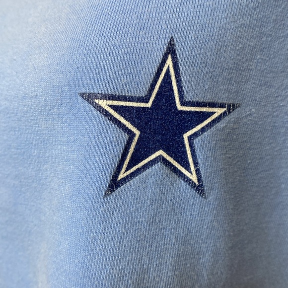 Vintage Y2K Dallas Cowboys Blue and Navy T Shirt with Star - Picture 2 of 10